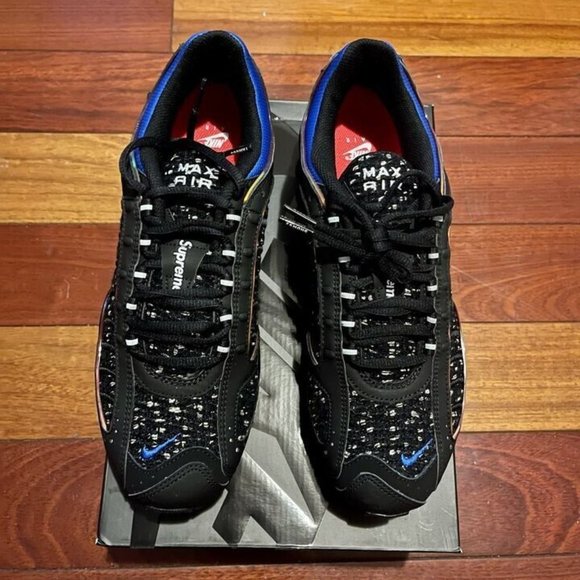 Supreme Nike Air Max Tailwind 4 Black Cobalt Size 10 - Picture 2 of 5